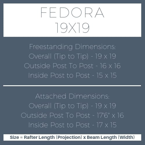 Fedora 19x19 pergola