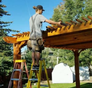 Steps for Staining Wood Pergolas – 20x20 Big Kahuna Freestanding Cedar