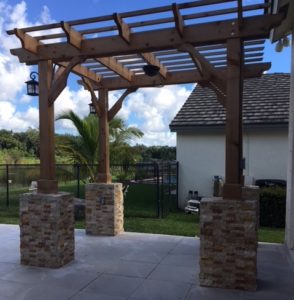 Light Coverage Texas Pergola – 4 Post Sombrero Freestanding