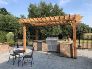 Outdoor Kitchen Concept for Colorado 10x16 Big Kahuna Freestanding Pergola Kit