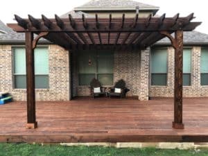 Attached Pergolas in Colorado - 15x16 Attached Big Kahuna