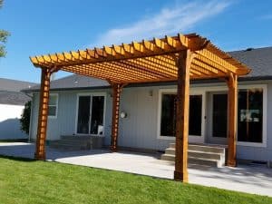 Freestanding Cedar Denver Pergola – 20x20 Big Kahuna