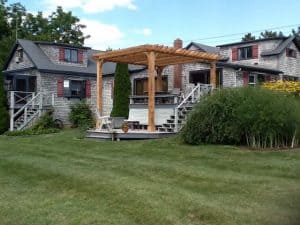 Outer Banks Style Pergola - Cedar 4 Post Big Kahuna 