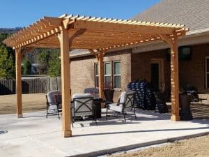 pergola for relaxing space