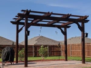 Large Freestanding Pergola with Sconce Lighting