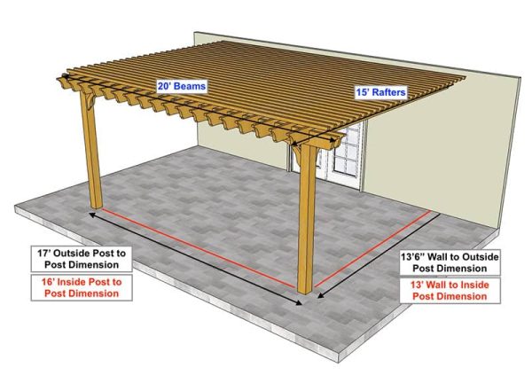 15' x 20' Pergola Kits | Buy High-Quality 15' x 20' Pergolas Online ...