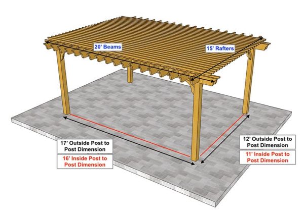 15' x 20' Pergola Kits | Buy High-Quality 15' x 20' Pergolas Online ...