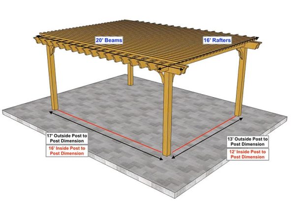 16' x 20' Pergolas | Buy 16' x 20' DIY Pergola Kits - Pergola Depot