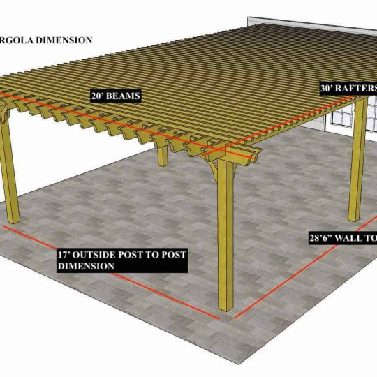 30×20 BK Pergola – Attached