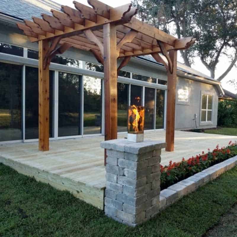 10x10 pine freestanding pergola kits