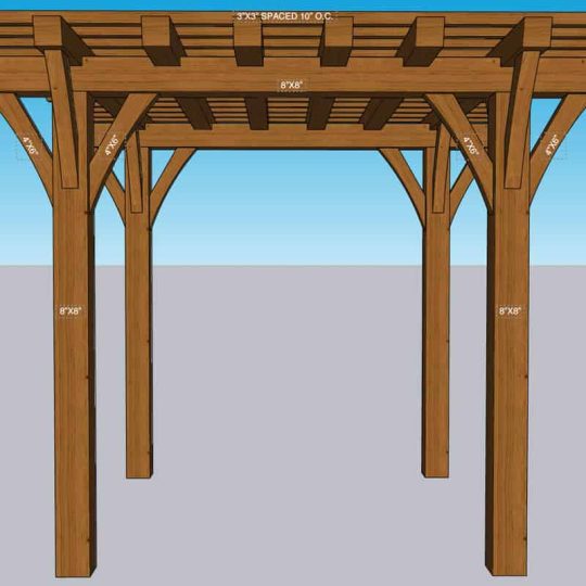 Timber Frame Pergola Kit – Shop-Set Drawings - Image 4