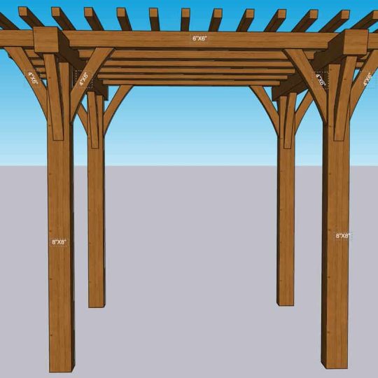 Timber Frame Pergola Kit – Shop-Set Drawings - Image 3