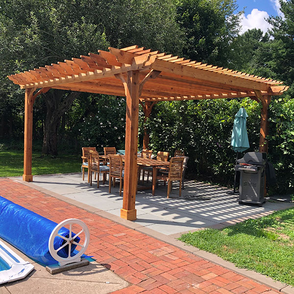 Cedar pergola best sale kit home depot