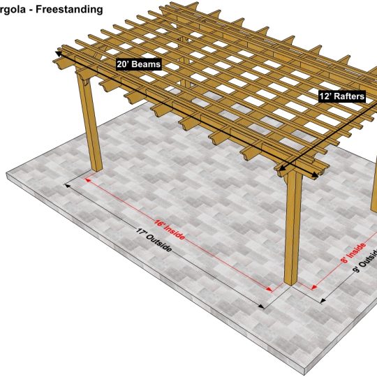CERISSA A KNIGHT 12'x20' Custom Freestanding Sombrero -TOP ONLY NO NOTCHES IN RAFTERS AND HOLES IN BEAMS - Image 1
