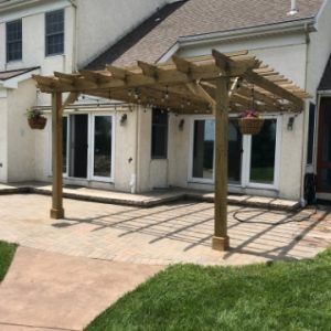 Attached Pine Pergola Kit