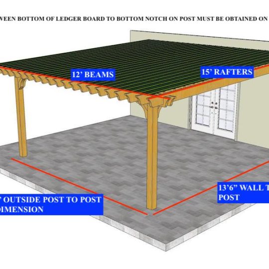 Galina Bogelman 15X12 CUSTOM ATTACHED BK PLUS WITH MASTER RIB ROOFING - Image 1