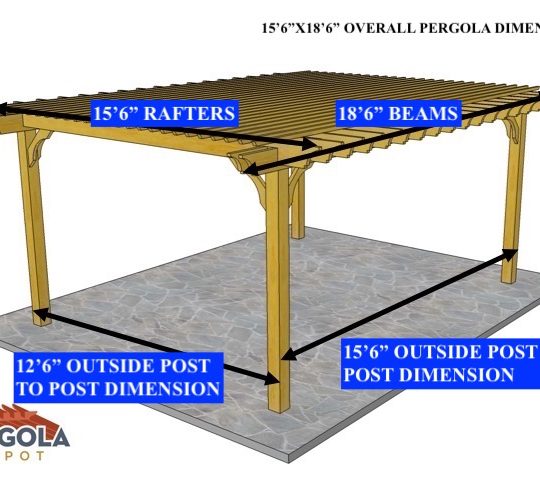 ROBERT BAUMANN 15'6"X18'6" Custom Freestanding Big Kahuna (STRAIGHT ANGLE BRACES) - Image 1