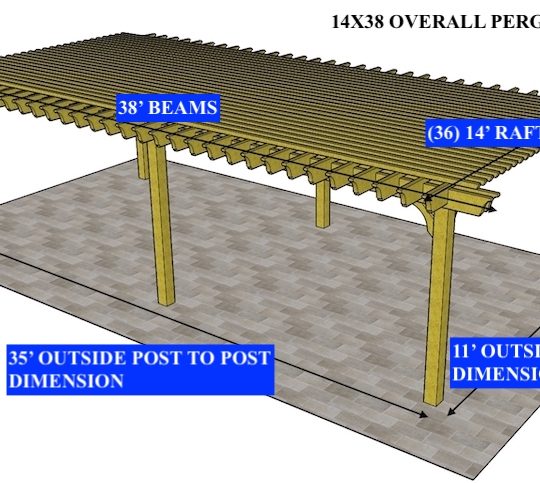 ADRIANA VASQUEZ 14'X38' Custom Freestanding Big Kahuna (NO NOTCHES IN RAFTERS) - Image 1