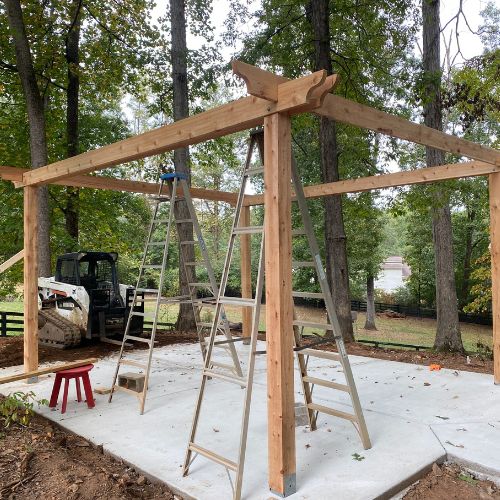 Backyard Pergola Installation