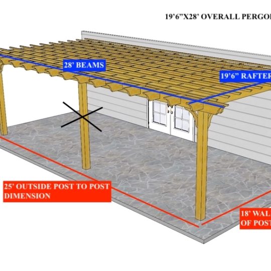 Gene Melanson 19'6"x28' Custom Attached Sombrero Top slats on 3" centers (NO CENTER POST) - Image 1