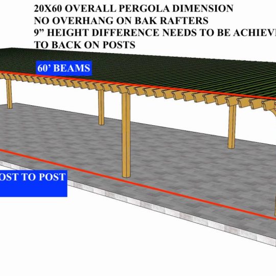 AMIR LIZARRAGA 20'X60' Custom Freestanding Big Kahuna PLUS (NO OVERHANG ON BACK RAFTERS - Image 1
