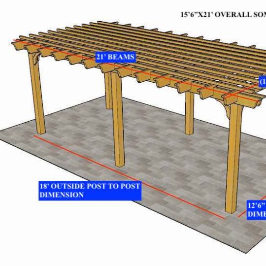 JEREMY CASTILLO 15'6"X21' Custom Freestanding SOMBRERO (10) RAFTERS - Image 1