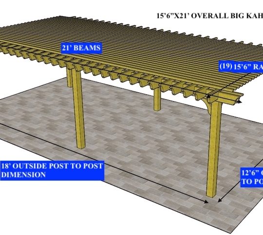 JEREMY CASTILLO 15'6"X21' Custom Freestanding Big Kahuna (19) RAFTERS - Image 1