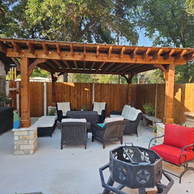 Shade Pergola with Roof Houston Pergolas