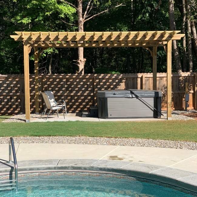 Texas Pergola with Hot Tub