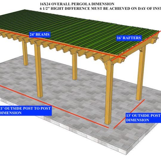PATRICK COLLINS 16'x24' Custom Freestanding Big Kahuna PLUS with NO ROOF - Image 1