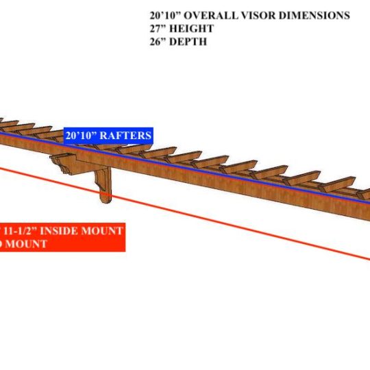 Mindi McGlynn 20'10" Custom Visor with 3 Large Beams - Image 1