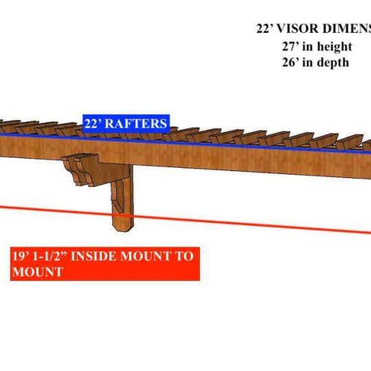 Michael Francis 22' Custom Visor with 3 Large Beams - Image 1