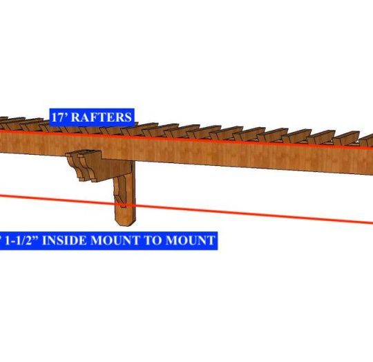 TYLER 17' Custom Visor  WITH (2) LARGE BEAMS ON THE OUTSIDE AND (1) SMALLER BEAM IN THE MIDDLE - Image 1