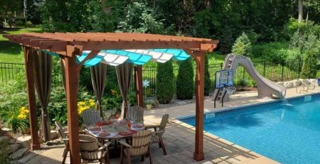 Pergola shade kit with canopy