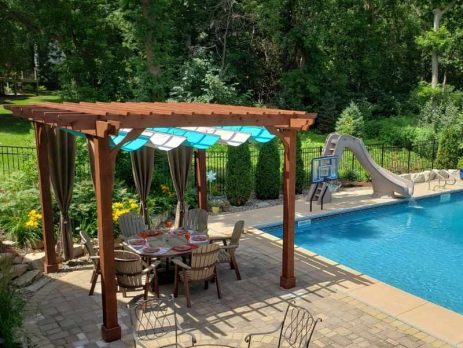 Pergola shade kit with canopy