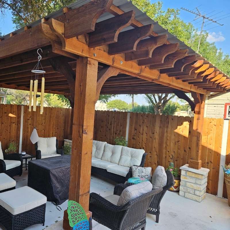 Shade for pergola roof pergola