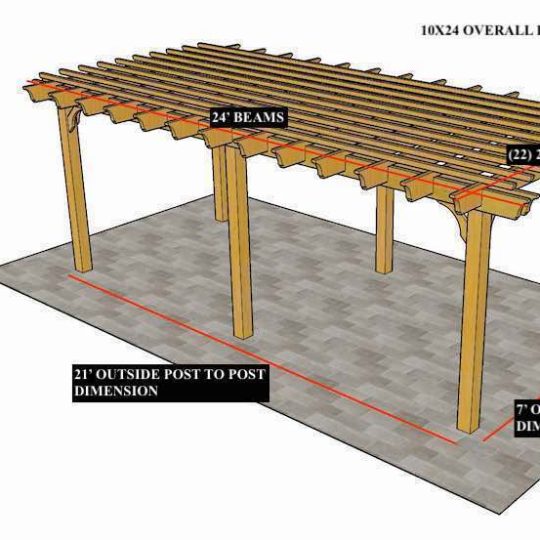 Brittani Nevola 10'x24' Custom Freestanding Big Kahuna LITE (2X6 RAFTERS AND BEAMS) - Image 1