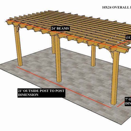 Brittani Nevola 10'x24' Custom Freestanding Sombrero LITE (2X6 RAFTERS AND BEAMS) - Image 1