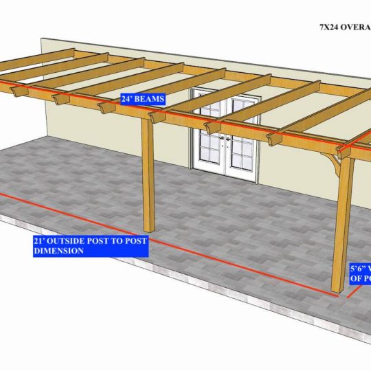 CLAUDIA KENNEDY 7'X24' Custom Attached Melbourne With 8 rafters - Image 1