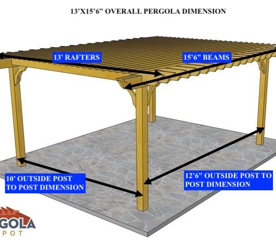 Gene Melanson 13'x15'6" Custom Freestanding Big Kahuna Top slats on 3"centers - Image 1