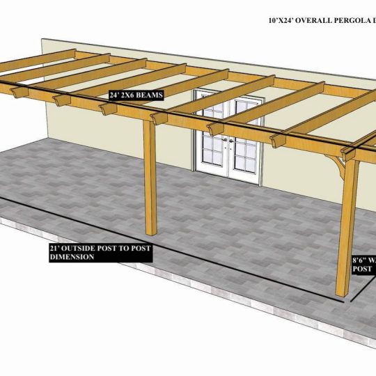 Jim Troyer 10'X24' Custom Attached Melbourne LITE  With 3 POSTS - Image 1