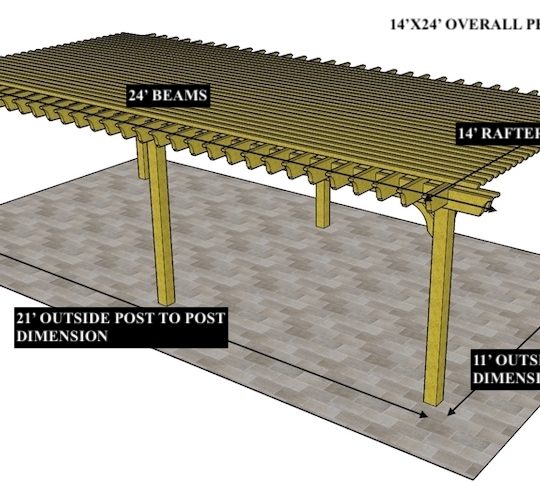 TESS NEUMANN 14'X24' Custom Freestanding Big Kahuna LITE  (6) POSTS - Image 1