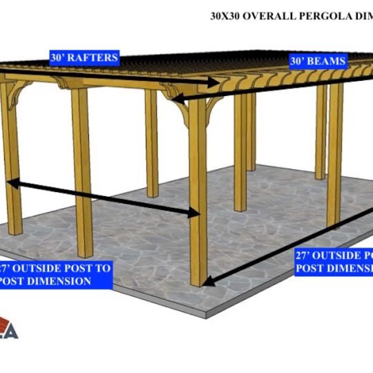 Adolphus Ponquinette 30'x30' Custom Freestanding Big Kahuna  (9) posts - Image 1