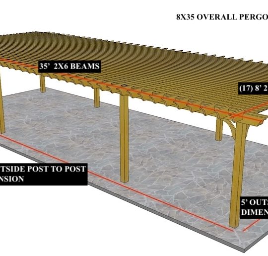 Pamela Jarecki  8'x35' Custom Free-standing Sombrero LITE  (8) posts - Image 1