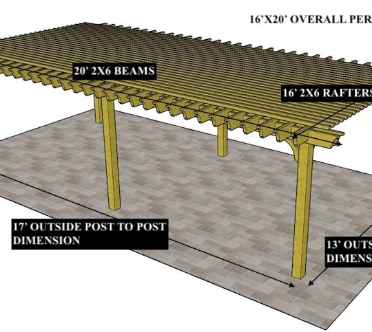 VILA 16'x20' Custom Freestanding Sombrero LITE (6) posts - Image 1