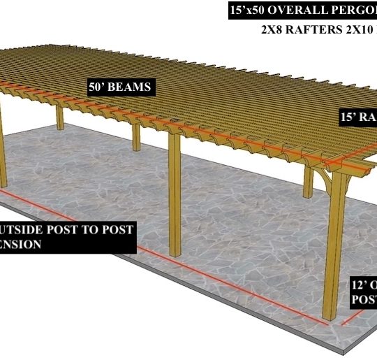 DAVID MASON 15'X50' Custom Free-standing Big Kahuna Solar-Ready (rafters un-notched) - Image 1