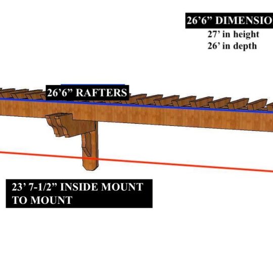 Michael Francis 26'6" Custom Visor with 3 Large Beams - Image 1