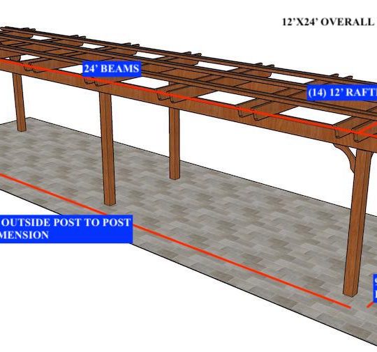 Carlos Ramirez 12'X24' Custom Fedora- (14) RAFTERS AND (16) TOP SLATS - Image 1