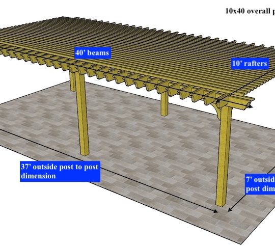 Jeff Real 10'x40' Custom Freestanding Big Kahuna with 8x8 POSTS - Image 1