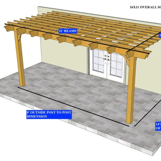 Sam Latif 16'X11'  Custom Attached Sombrero LITE RAFTERS ON 24" CENTERS - Image 1